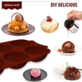 thumbnail image 6 of Vacemry Large Semicircle Cake MoldsSilicone Half Sphere Cake Mold Pan, 6-Cavity Large Semicircle Baking Mold for Cakes Muffins Chocolate Jelly, Reusable Non-Stick Oven Freezer Safe Baking Tools, 6 of 9