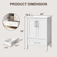 thumbnail image 2 of Freestanding Bathroom Vanity with Integrated Sink, Wood Storage Cabinet with Soft Close Doors and Drawer, Modern Floor Standing Vanity Set for Bathroom Organization, Multiple Sizes Colors Available, 2 of 7