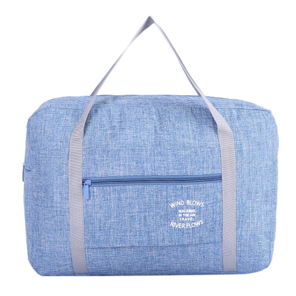 Mepaouo Foldable Travel Bag Waterproof Travel Duffel Bags Women Weekender Trolley Overnight Tote(Light blue)