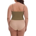 thumbnail image 3 of INSPIRE CHIC Women's Adjustable Spaghetti Straps Wireless Padded Camisole Slim Fit Sweetheart Neck Solid Invisible Tank Top XL Brown, 3 of 5