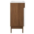 thumbnail image 3 of Sink Vanity Cabinet, White Walnut, Wood, Mid Century Hotel Bedroom Bathroom, Modern Contemporary HB33705, 3 of 9