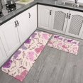 thumbnail image 2 of Pioneer Flower Floral Print Pattern Kitchen Rugs Sets Of 2,Anti Fatigue Kitchen Mat Rugs Non Slip Washable,Decorative Kitchen Floor Mats for Kitchen,Sink,Laundry,17"x30"+17"x47", 2 of 7