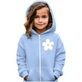 Baby Kids Long Sleeve Letter Printed Hoodie Zipper Up Sweatshirts