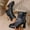 Black, variant on Bnwani Womens Boots Fall Winter Toe Square Mid-Heel High Ankle Versatile Comfortable Retro Boot Black Size 5.5