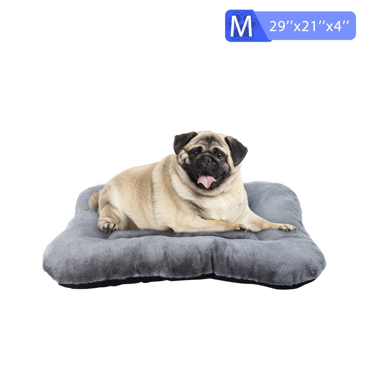 Super Soft Pets GO Fur Dog Crate Bed Super Plush for Dog Bed Mat Machine Wash & Dryer Friendly Dog Cushion for Kennel Pad 