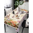 thumbnail image 2 of Happy Easter Rectangle Tablecloth, Bunny Eggs Spring Mushrooms Plants Rustic Purple Waterproof & StainResistant Tablecloth, Washable Oil-proof Table Cover for Dining/Party/Wedding/Buffet 54x108 In, 2 of 9