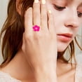 thumbnail image 4 of New Simple Exaggerated Colorful Flower Ring Cute Age Reducing Accessories Sweet Ring Valentine's Day Gift, 4 of 8