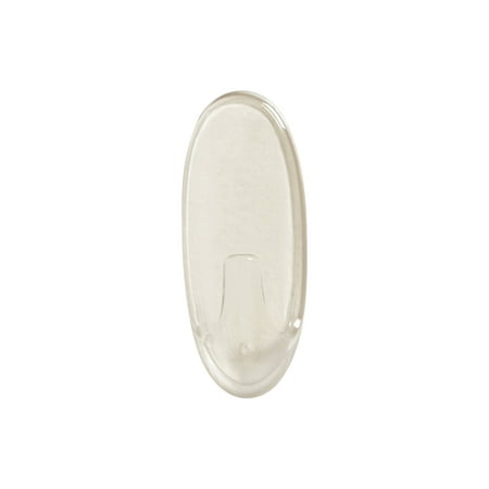 Command Clear Hook with Clear Strips, Large, 1 Hook, 2 Strips/Pack
