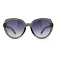 thumbnail image 2 of Womens Simple 90s Classy Large Round Plastic Rim Fashion Sunglasses Slate Smoke, 2 of 4