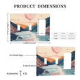thumbnail image 3 of Hand Drawing River Switch Cover Decorative Wall Plate 3-Gang 2-Toggle 1-Decor Standard Size, 3 of 5