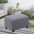 thumbnail image 4 of Easy-Going Stretch Ottoman Cover Folding Storage Stool Furniture Protector Soft Rectangle slipcover with Elastic Bottom, 4 of 9