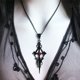 thumbnail image 2 of KAKOWELY Collar de cruz creativo, collar de cruz de vampiro de Halloween para fiesta de cosplay, 2 of 4