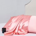 thumbnail image 4 of Silk Pillowcase – 35.8x16.1 Inch Silk Pillow Cover for Healthier Hair & Smoother Skin – Soft, Breathable and Temperature-Regulating, Pink, 4 of 4
