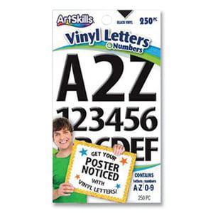 AVERZELLA 1040 PCS Vinyl ABC Number Letter Stickers, 2 Inch Mailbox Numbers  White Deco Stickers Bulletin Board Letters for Football Poster Board