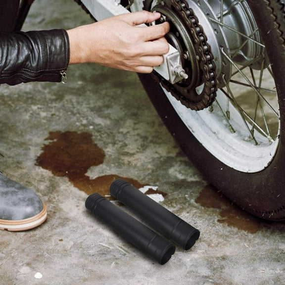 LABSERRON 1 Set Black Plastic Front Fork Covers for Motorcycle with Dust and Mud Protection