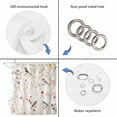 thumbnail image 5 of Spring Floral Waterproof Fabric Shower Curtain,Summer Birds Botanical Country Waterproof Fabric Shower Curtain for Bathroom Curtains Bathtubs Hotel Shower Curtains with 12 Hooks Stall 48x72in, 5 of 8
