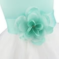 thumbnail image 4 of Miaeowve Kids Girls Flower Petals Sleeveless Wedding Party Dress Formal Prom Pageant Tulle Gowns Turquoise 4, 4 of 6