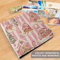 thumbnail image 4 of FORMRS 3 Ring Photo Album 4"x6" Self Adhesive Large Capacity PU Leather Cover, Beige Gingerbread Houses, 4 of 8