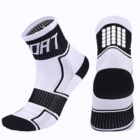 

Uorcsa Novelty Stretch Sports Breathable Nylon Sweat Absorbing Short Skin Friendly Towel Bottom Socks White