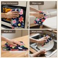 thumbnail image 5 of 4 Pcs Pioneer Flower Floral Print Pattern Kitchen Towels, Funny Microfiber Dish Towel Set, 18" X 26" Tea Towels, 5 of 6