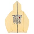 thumbnail image 4 of Sudadera con esternón oscuro europeo y americano para hombre y mujer, sudaderas con capucha góticas para pareja, sudadera de Cremallera larga de talla grande Harajuku 2023, 4 of 5