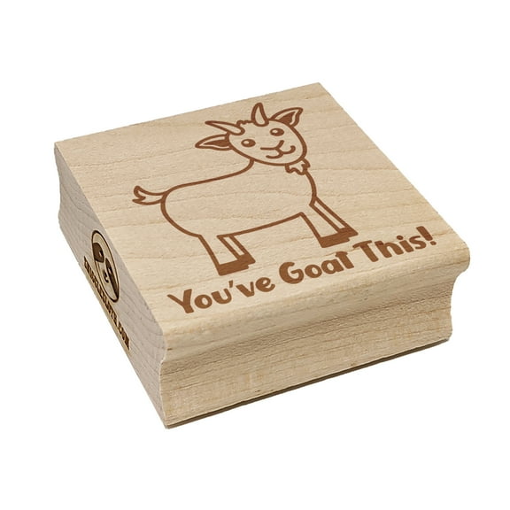 You've Goat Got This Teacher School Recognition Encouragement Square Rubber Stamp Stamping Scrapbooking Crafting - Small 1.25in