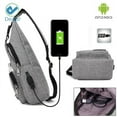 thumbnail image 4 of Deago Men Chest Pack Messenger Bags Casual Travel Crossbody Sling bag Shoulder Bag W/ USB Charging Daypack "Purple", 4 of 9