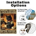thumbnail image 4 of Black Cat Coffee Bar Wall Decor Sign Before Coffee I Hate Everyone After Coffee Wall Art Vintage Metal Tin Poster for Home Cafe Bar Kitchen Wall Decor Gift 8 x 12 Inch, 4 of 9