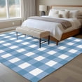 thumbnail image 5 of 5x8 Washable Area Rug, Sky Blue Plaid Non-Slip Large Rectangle Rug for Living Room Dining Room, Sky Blue Gradient Indoor Floor Mat for Home Decor, 5 of 9