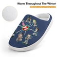 thumbnail image 4 of Stay-Puft Cartoon Ghostbusters Kid's Cotton Slippers Winter Warm Soft Plush Slippers with Rubber Sole Non-Slip Indoor Outdoor Slip on Shoes Fluffy House Slippers For Boys Girls Teen, 4 of 8