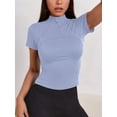 thumbnail image 5 of Top-kevin Women'S Athletic Top, Short-Sleeve Fitness Shirt with a Half-Zip Design, Mesh Back, Suitable for Running, Cycling, Gym Workouts, And Yoga, 5 of 8