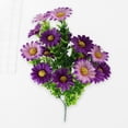 thumbnail image 4 of Clearance Artificial flowers under $1,Artificial Daisies Flowers Silk Cemetery Flower Plastic Memorial Bouquet For Hanging Window Box Home Table Centerpieces Decor, 4 of 7