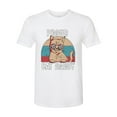 thumbnail image 3 of Proud Cat Daddy Cat Lover Mens Premium Tri Blend T-Shirt, True White, XX-Large, 3 of 5