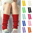 thumbnail image 1 of Shenmeida 2 Pairs Leg Warmers for Women Acrylic Autumn/Winter Solid Color Leg Socks Warmer for Neon Party Knitted Socks, 1 of 7