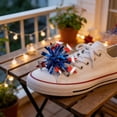 thumbnail image 5 of Yhmxh 4th of July Patriotic Tinsel Star Decor, 5.5" Red White Blue Firework Pom Pom Decorations for Independence Day, Memorial Day, Patriotic Party Supplies, Gift Wrapping, Table Centerpiece, 5 of 7
