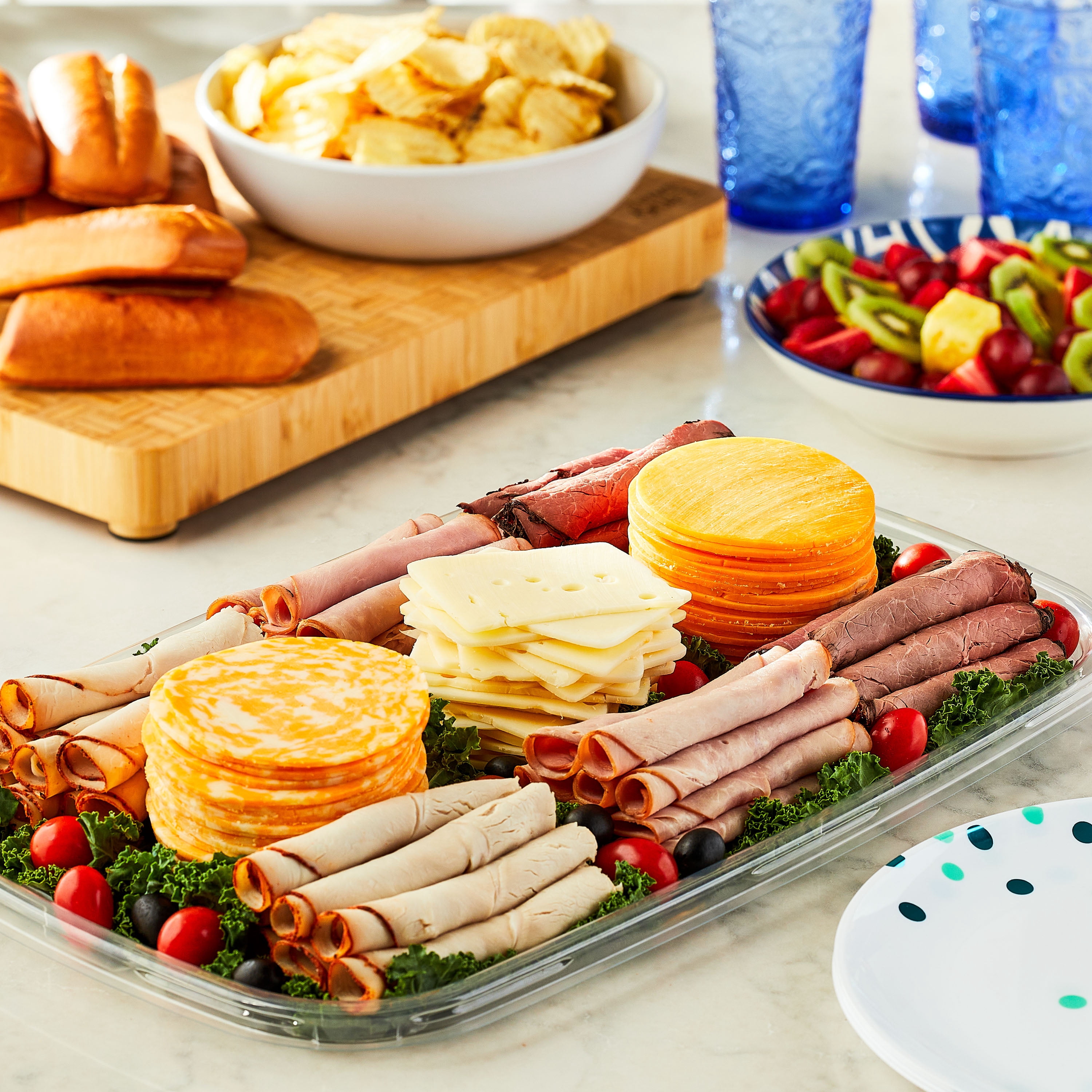 Marketside Fresh Sliced Deli Meat & Cheese Tray, Large