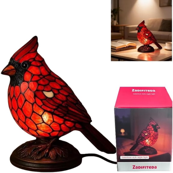 Cardinal lamp Stained Glass Perfect Cardinal Home décor