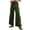 AB Moss Green, variant on Plus Size Wide Leg Cargo Pants for Women, High Waist Drawstring Summer Trousers, Dark Grey, Size 2XL