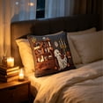 thumbnail image 6 of Halloween Ghost Reading Book Throw Pillow Cover, Spooky Library Bookshelf Skull Candlestick Decorative Pillowcase, Retro Halloween Cushion Cover, 6 of 6