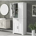 thumbnail image 2 of 2025 New 72” Kitchen Storage Cabinet,High Freestanding Tall Cupboard Storage Cabinet with 4 Doors and 1 Drawer, 4 Adjustable Shelves and 6 Door Shelves, for Kitchen, Dining Room, Living Room, 2 of 2
