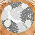 thumbnail image 2 of 44 inch Patio table cover waterproof round tablecloth with mandala design, elastic edge, for indoor outdoor, 2 of 7
