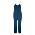 thumbnail image 6 of GILIGEGE Women Casual Overalls Jumpsuits Loose Sleeveless Spaghetti Strap Wide Leg Long Pants Romper with Pockets Women's Loose Jumpsuits Strap Stretchy Long Pant Romper Jumpsuit with Pockets, 6 of 6