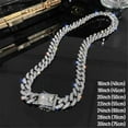 thumbnail image 4 of Men Women Hip Hop Little Crown Letters KING Pendant Necklace with 13mm Crystal Cuban Chain HipHop Iced Out Bling Necklaces Fashion Charm Jewelry, 4 of 7