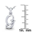 thumbnail image 5 of SuperJeweler G Initial Necklace In Heavy 14 Karat White Gold With Free 18 Inch Cable Chain, For Women, 5 of 6