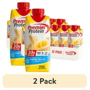 (2 pack) Premier Protein Shake, Bananas & Cream, 30g Protein, 11 fl oz, 12 Ct