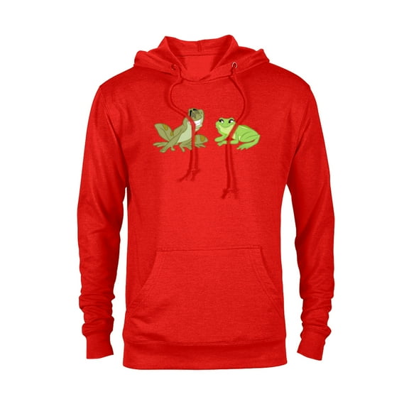 Disney The Princess and the Frog Tiana and Naveen T-Shirt - Pullover Hoodie for Adults - Customized-Red Heather
