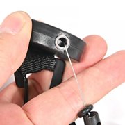 Retractable Key Reel, Heavy Duty Keychain with Carabiner, Steel Cable, Work Keychain,Black