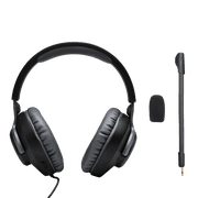 JBL Free WFH Wired Over-ear Headset with Detachable Mic, Black