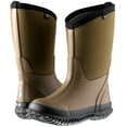 thumbnail image 4 of MCIKCC Kids Waterproof Pull-On Rubber Rain Boots for Toddler Boys & Girls, Army Green, 13, 4 of 5