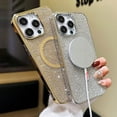 thumbnail image 2 of Designed for iPhone Case,Luxury Sparkling Diamond Cover Glitter Shiny Rhinestone (Compatible with Magsafe) Shockproof Protective Cover Phone Case (iPhone 15 Plus,White), 2 of 6